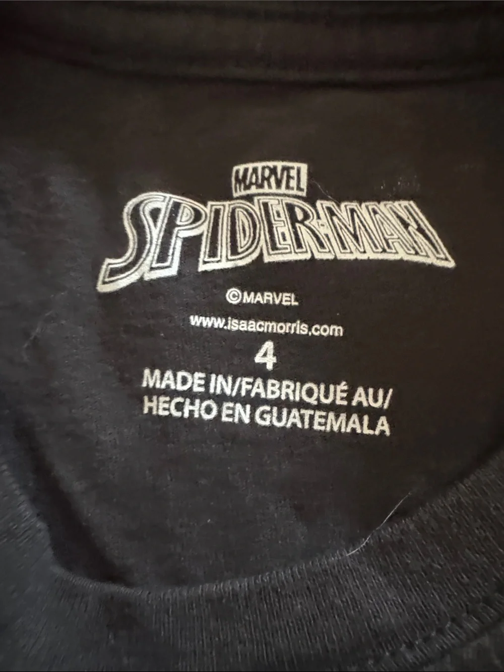 Marvel Spider-Man Black Orange and White Graphic Tee